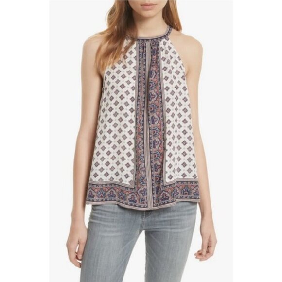 💕JOIE💕 Bradie 100% Silk Cami Top ~  Porcelain Border Print Medium NWT - Picture 7 of 16